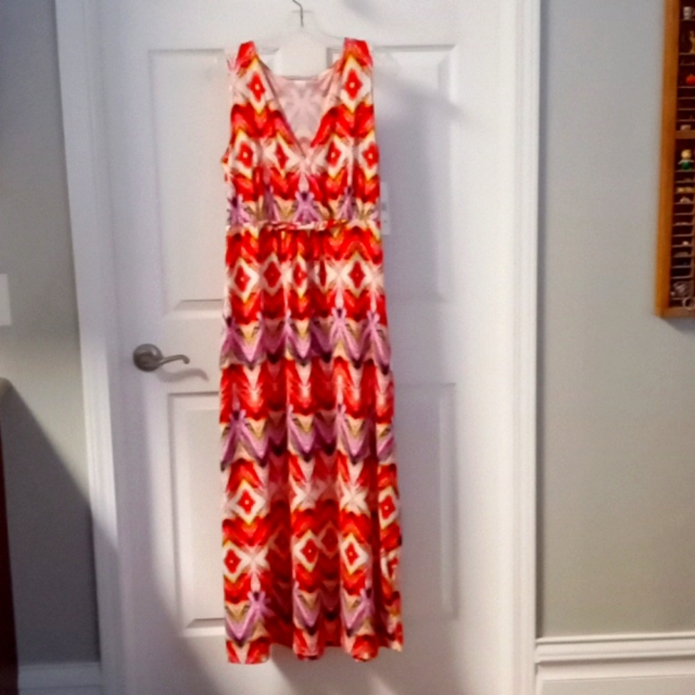 NY Collection Sleeveless Empire Waist Maxi Dress NWT Size M